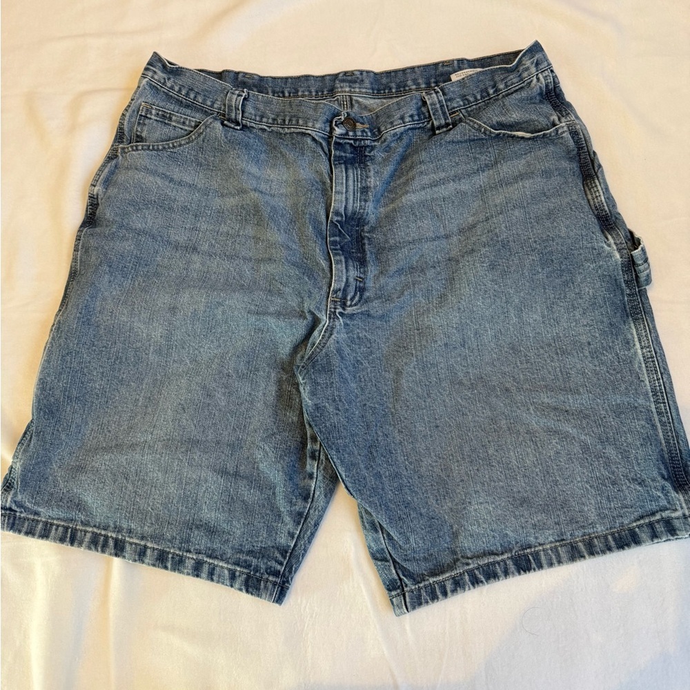 Wrangler Carpenter Denim Shorts Blue Size 40 Cotton - Picture 2 of 5